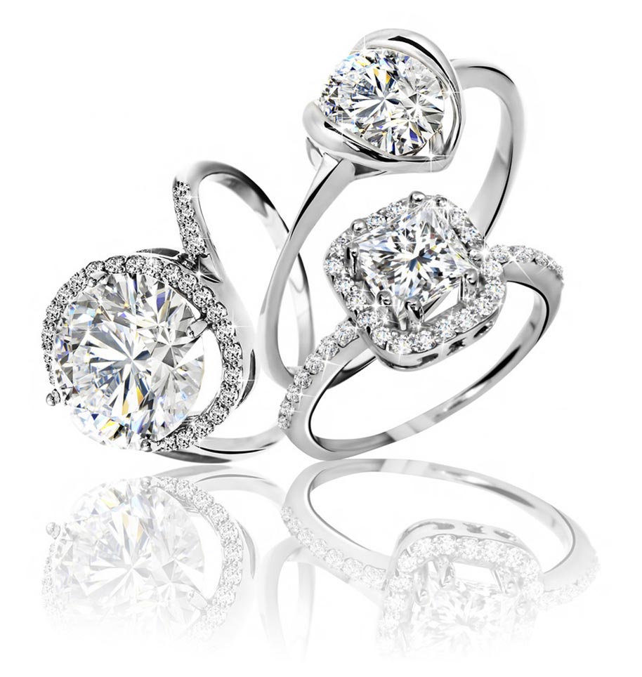 A selection of diamond rings