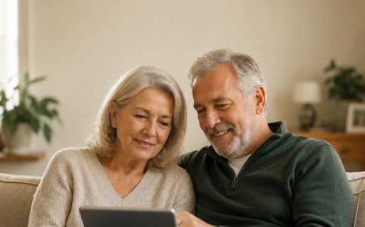 Happy retired couple