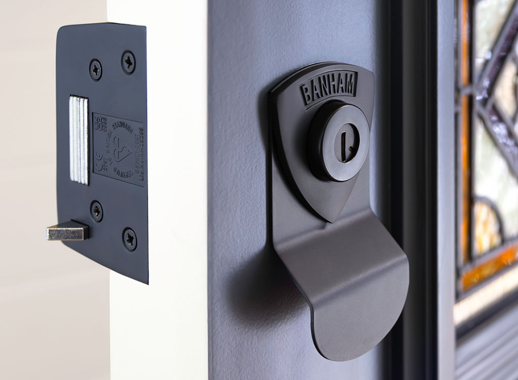 Banham high-security lock on a front door